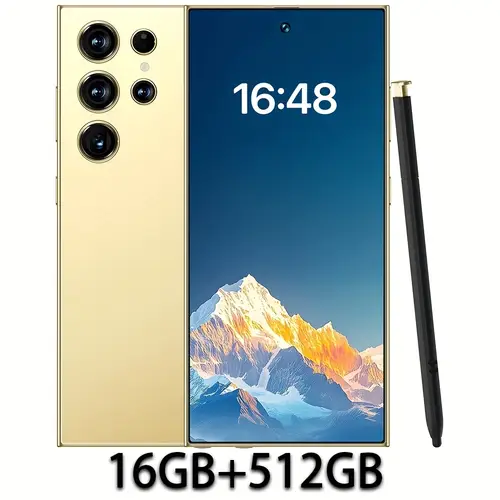 2025 unlocked 14 smartphone with built 7 3 720p hd oled display 108mp 48mp 16gb expandable to 1tb 512gb storage 6800mah battery 5g stylus modern aesthetic display