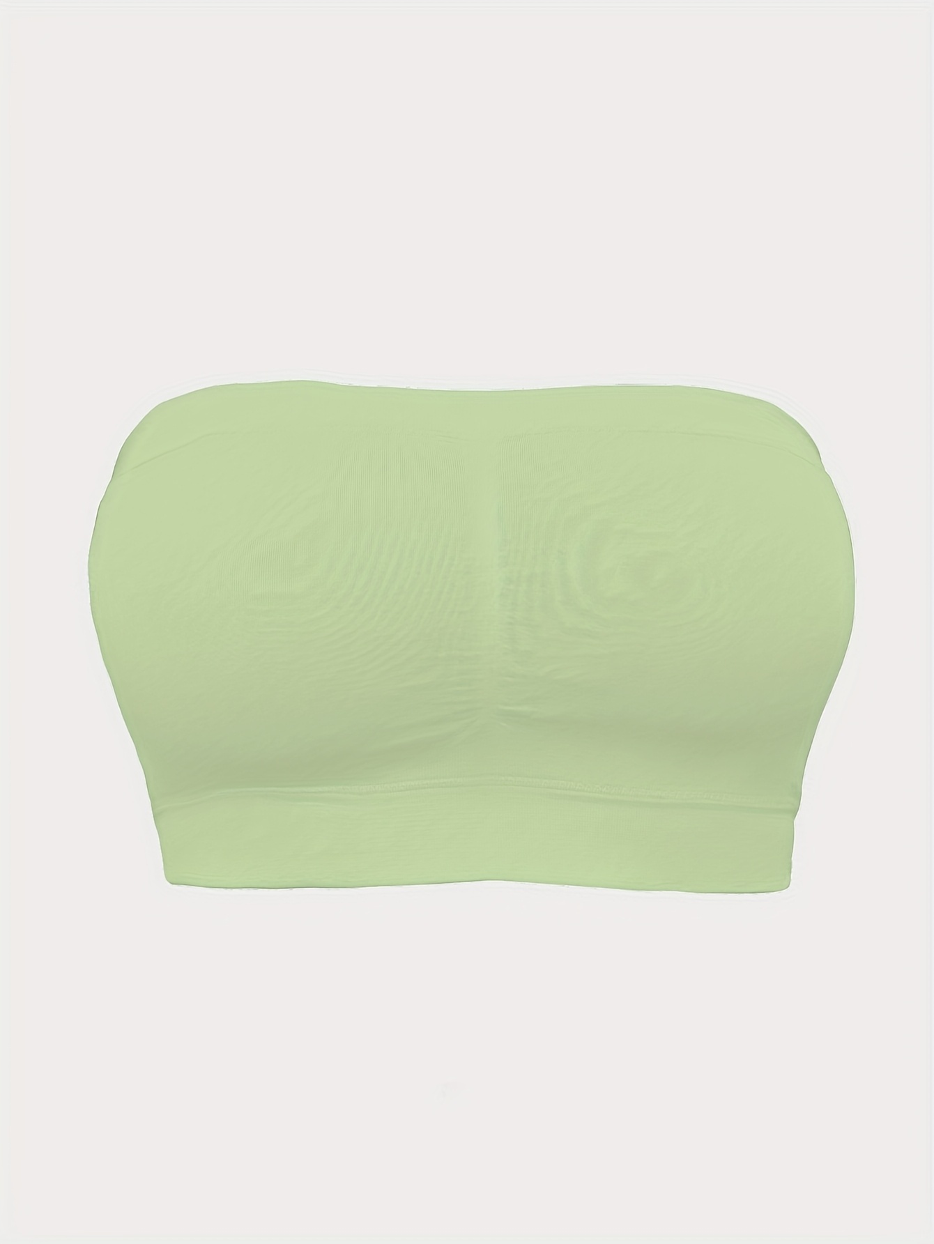 Plus Size Seamless Camisole, Comfortable No-Pad Bralette with Soft Breathable Fabric and Strapless Design