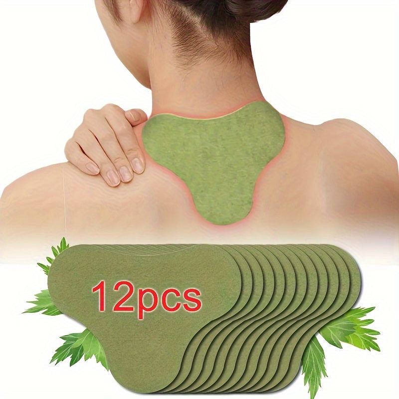 12pcs 1bag neck plaster self heating wormwood cervical patch relax muscles joint stickers details 0