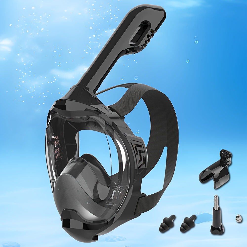 full face snorkel mask with latest   breathing system detachable camera mount for adults panoramic view anti leak anti fog