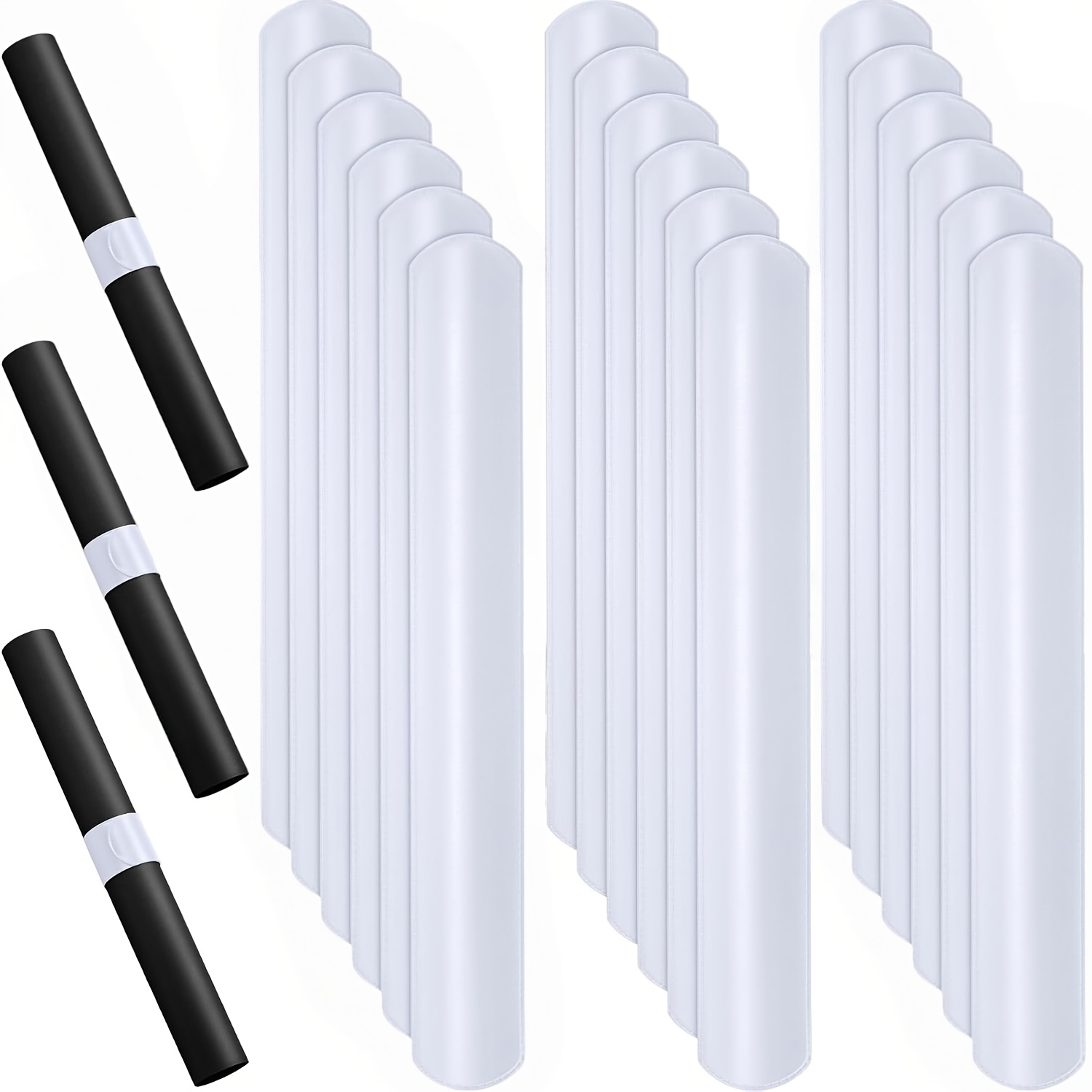 TEMU 18pcs Attacheur de Papier Cadeau Rouleau de Papier Pince Clips Bandes Métalliques Recouvertes Stabilisateur pour Affiche de Noël Cadeau