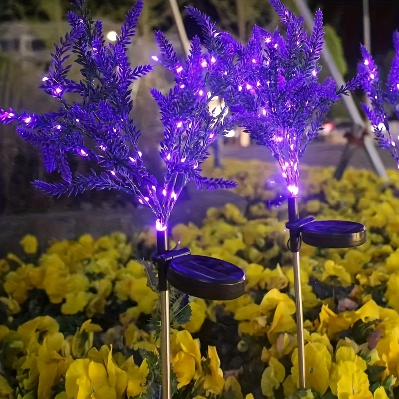 TEMU Solar- Lavender Led Landscape Lights, Vibrant Outdoor Garden Decor With Luminous Glow For Home Yard Or Floral Ambiance | Lights|ip54, Solar