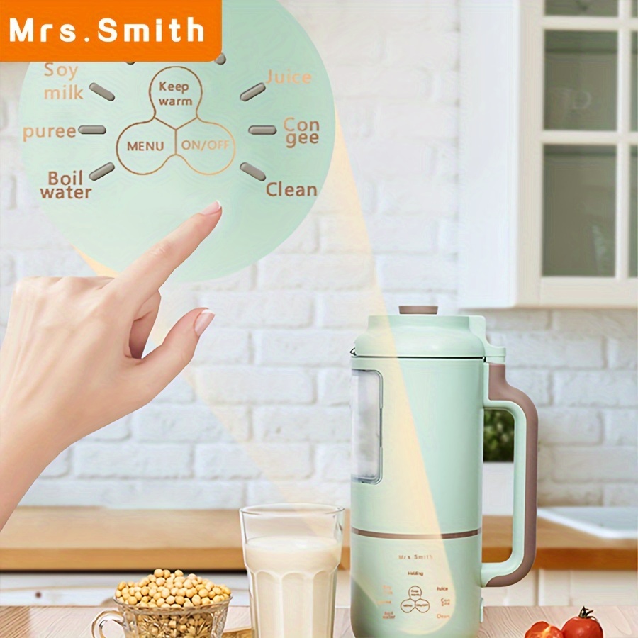 

Mrs Smith 1000ml Portable Milk Maker With Free Filtering And Self-cleaning - Perfect For 1-4 Person Households - Enjoy Milk And Juices Anytime