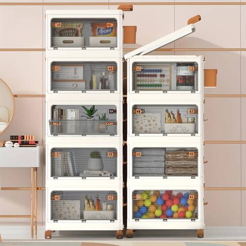 extra large foldable storage box with lids multi purpose stackable organizer on wheels for clothes snacks toys books waterproof plastic ideal for closet bathroom home office dorm closet organizers and storage storage boxes for organizing