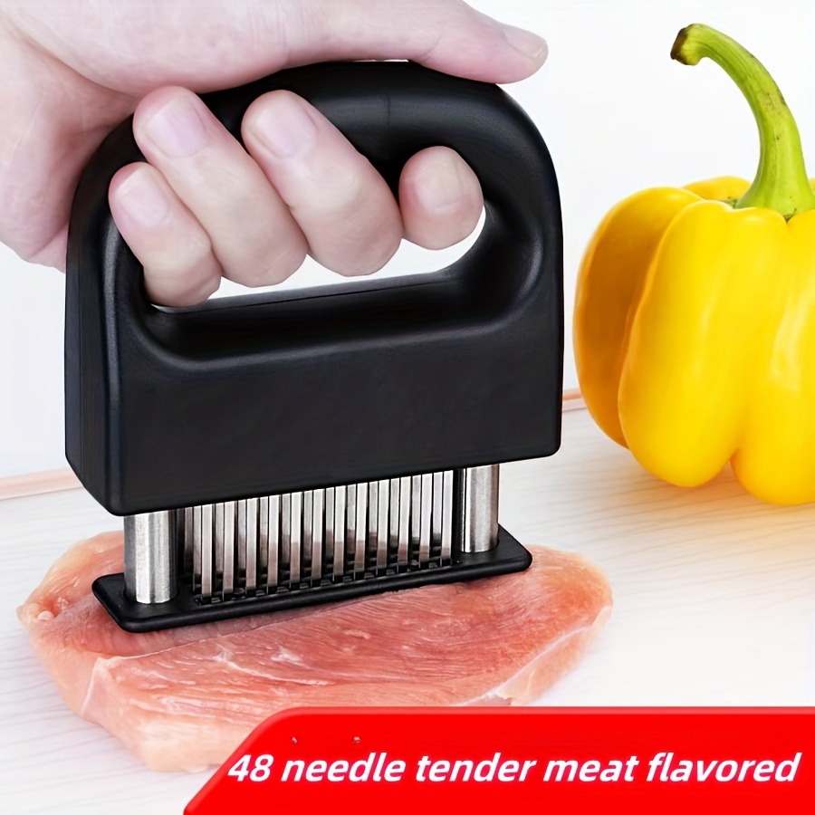 

1pc, Meat Tenderizer Needles, Meat Tenderizer Tool, 48 Needle Tender Meat Machine, Stainless Steel Meat Tenderizer Needles, Meat Tenderizers Hammer, Kitchen Tools, Kitchen Stuff, Kitchen Gadgets