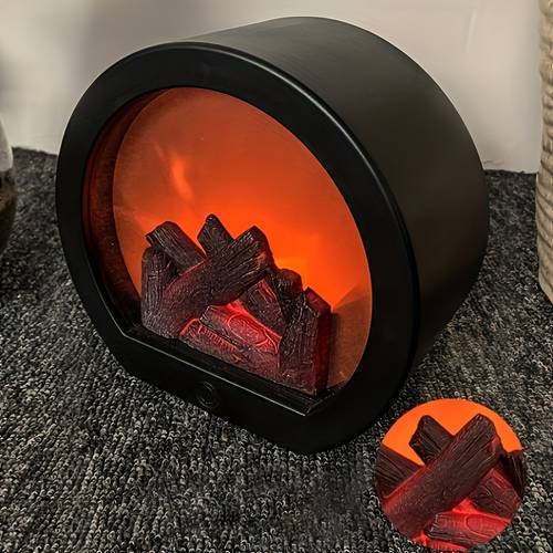 1pc battery usb powered dual use fireplace decorative light christmas winter gifts for indoor lighting decoration indoor ambient lighting
