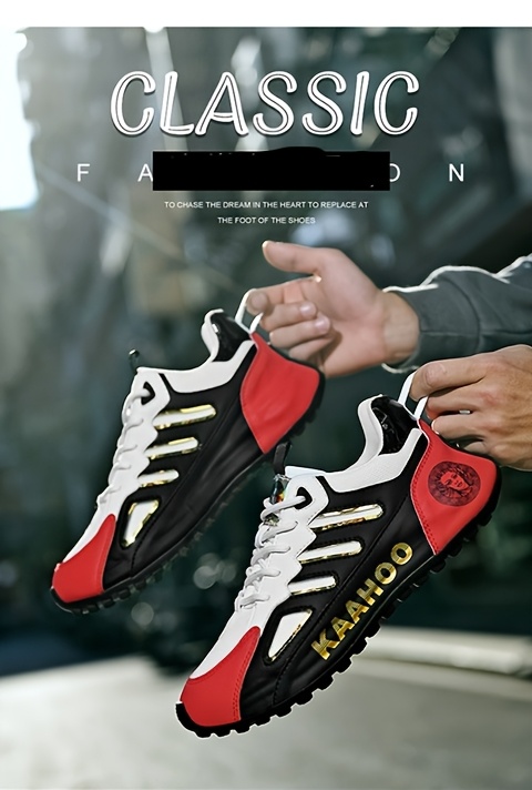 Tenis casuales bajos unisex Dulshaeruo KAAHOO - Ligeros y transpirables de malla y sintético, combinación de colores verde vibrante/rojo/beige/negro, punta redonda cómoda y suela de goma acolchada para caminar, trotar y atuendo casual en primavera/verano, zapatos cómodos, diseño deportivo, construcción duradera, calzado con cordones, moda urbana, forro de tela, calzado versátil, estilo de vida activo