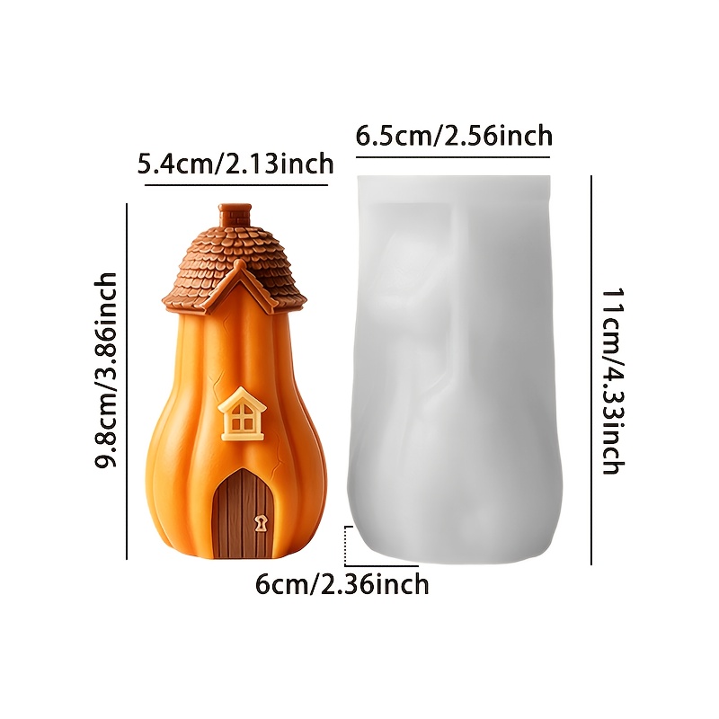 TEMU Stampo in silicone resina - Stampo in silicone per casa di zucca, stili alti e | Resistente alle alte temperature da sformare | Stampo per