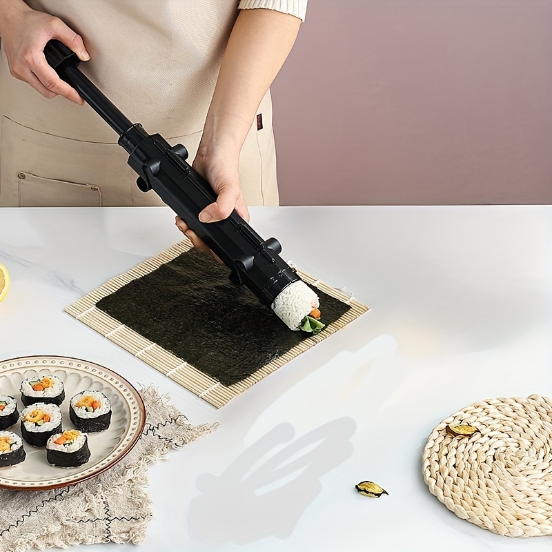 

Easy-to-use Striped Sushi Maker Kit - Durable Plastic, Food-safe Kitchen Tool For Perfect Rolls