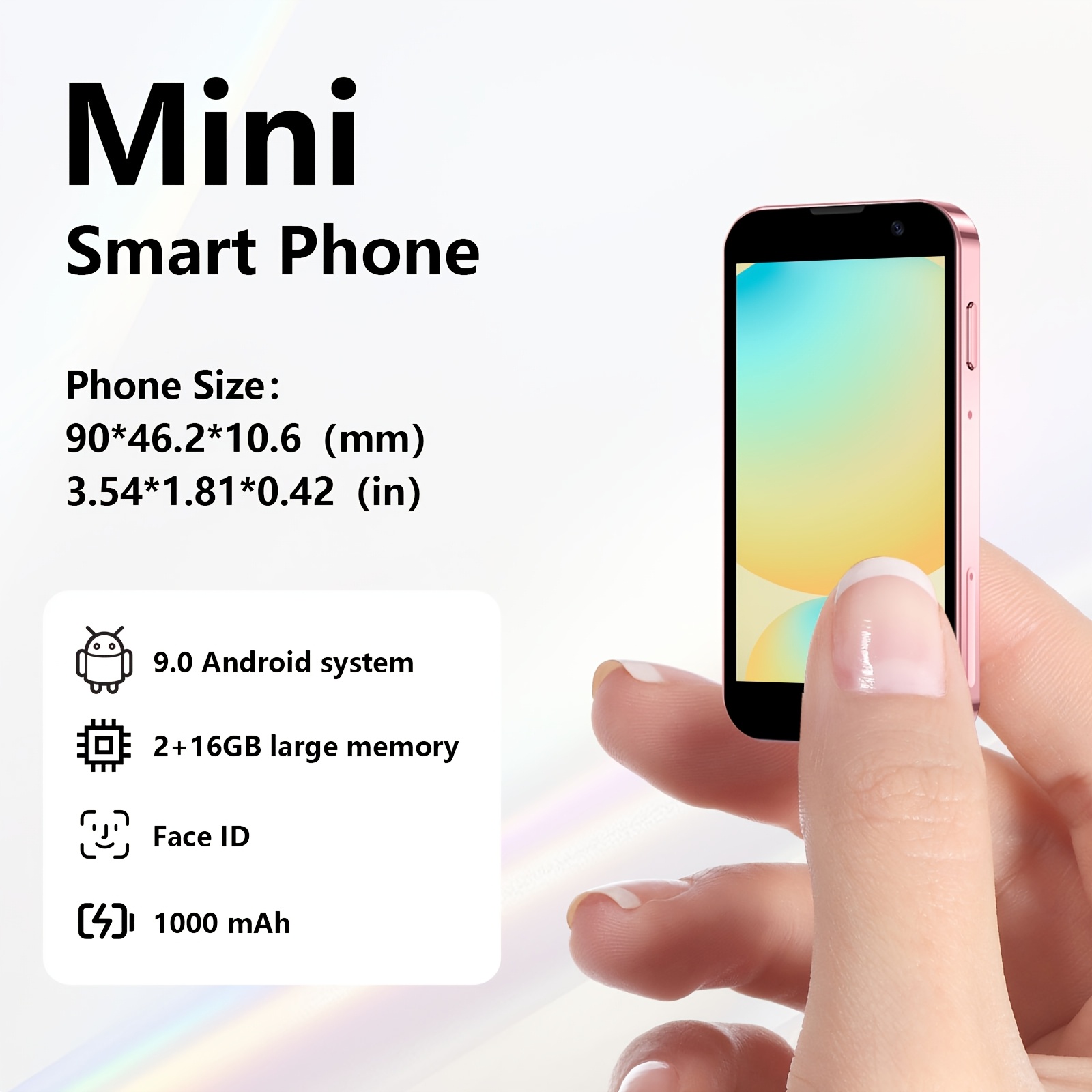 Mini Phone, 3G Unlocked Mini Smartphone for Kids, 3.0   Screen, World S Smallest Cell Phone,   Core   Card,  ,   Compact   Phones for Student Pocket, 2GB+16GB, Surprise Gift, Birthday Gift