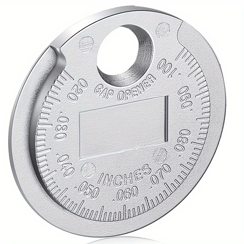 TEMU Precision Spark Plug Tool - Coin-type Measuring Gauge, -0.09in Range, Metal Vehicles