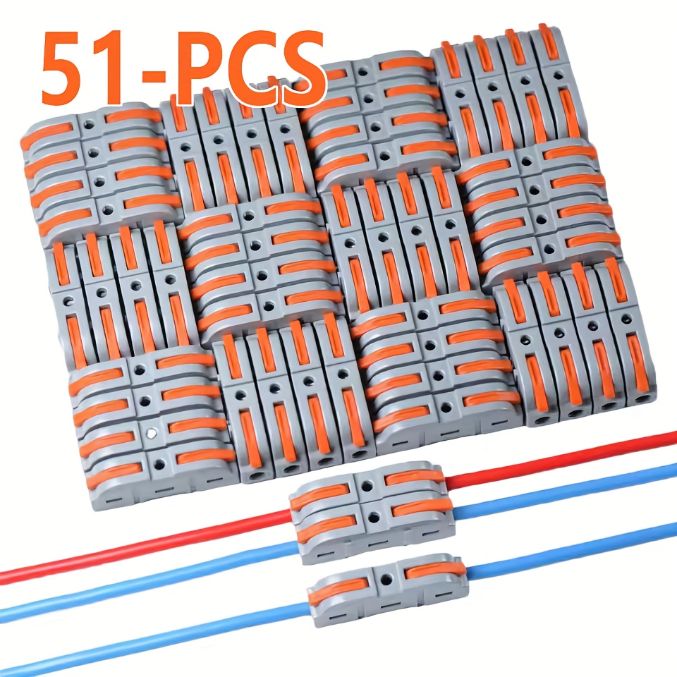 Image of 11/21/31/41/51pcs Lever Wire Connector For Quick Connection 28-12 Awg 1 Pair 1 Direct Plug Wire Connector Compact Connector Electrical Insulated Terminal Multi-circuit Connector Connector Terminal