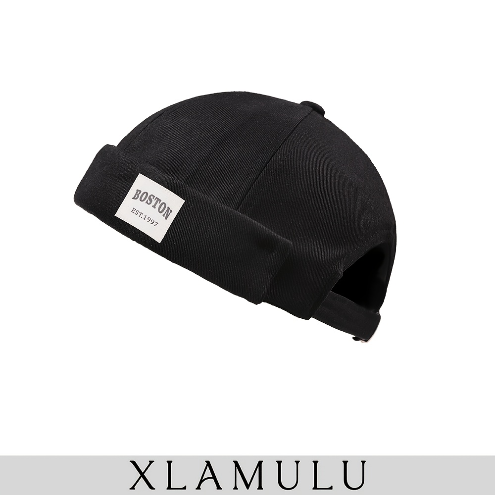 TEMU 1 pièce Casquette Docker XLAMULU avec écusson Boston 1997 - Bonnet melon visière à boucle réglable, léger et respirant, convient pour, Bonnet