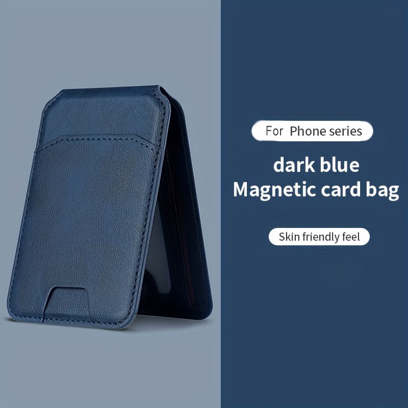 TEMU Men's Id Card Holder, Portable Magnetic Closure Card Case, Compatible With Iphone 16/15/14/13 Series. The Magnetic Closure Can Hold Up To 3