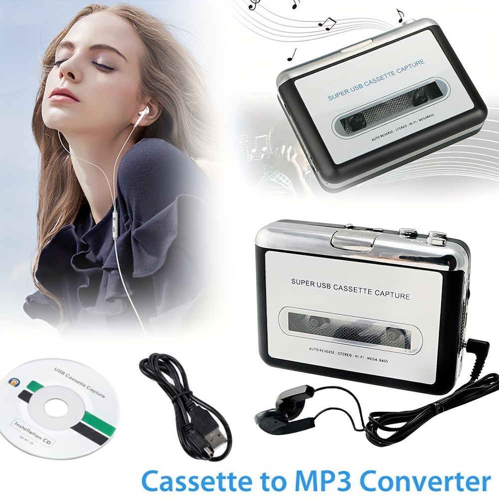 

Portable Tape Player To Digital Converter Compatible With Laptops And Personal Computers Converter Recorder Convert Tapes To Digital Mp3 Silver