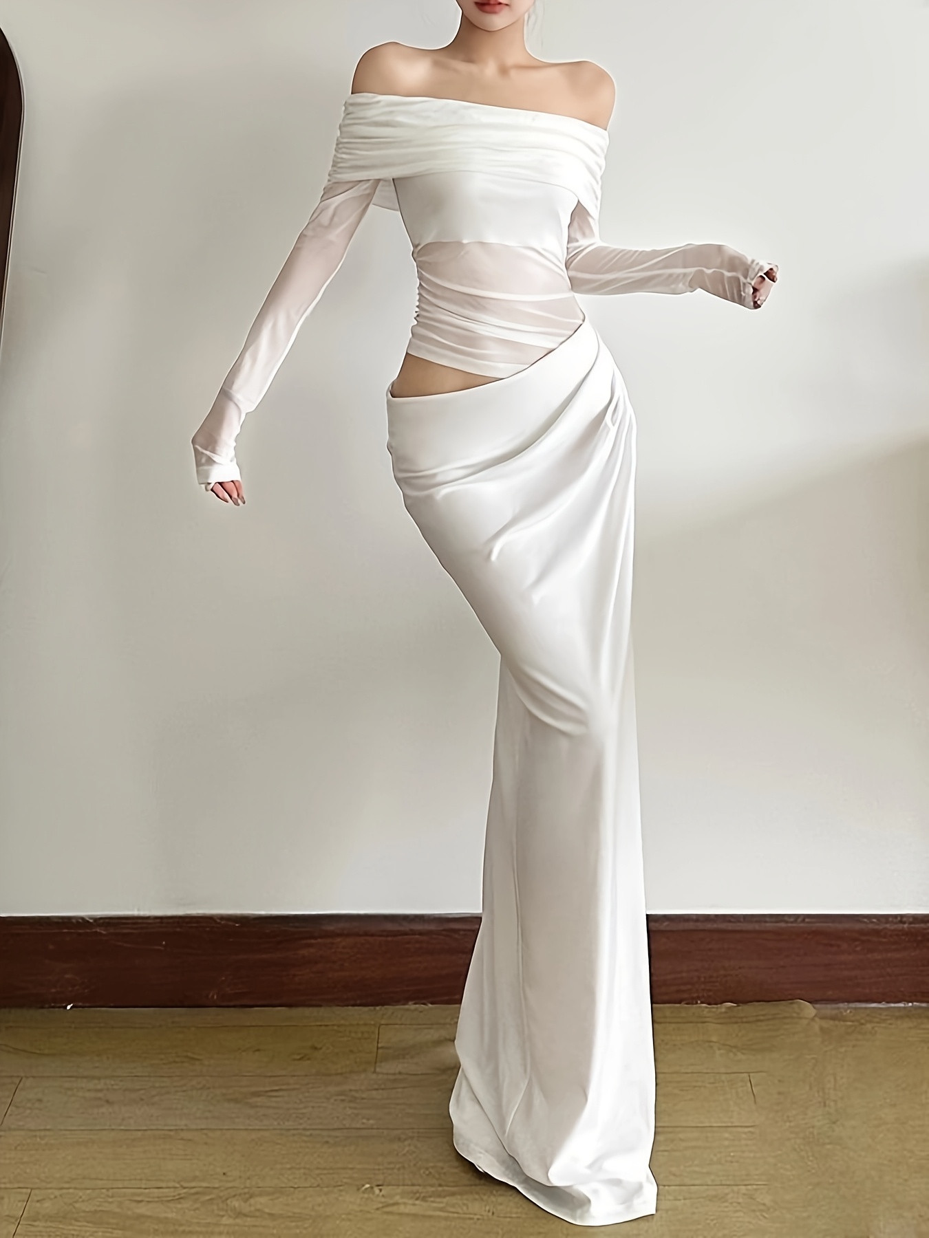 white off shoulder dress philippines Filipiniana Off-Shoulder Dress 'Clara'