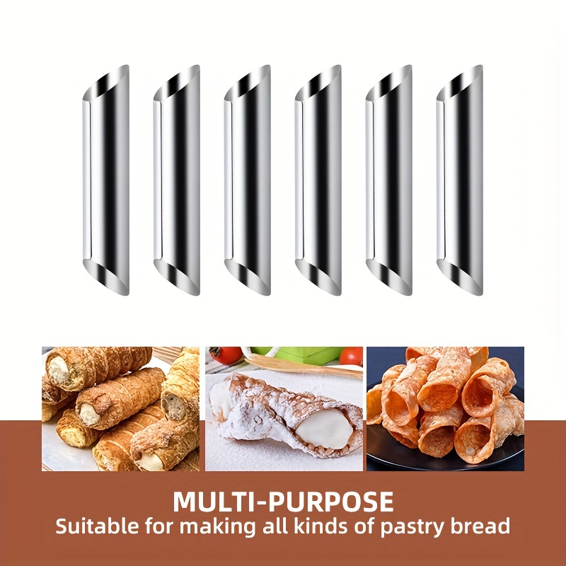 

1pc, Cannoli Tubes, Stainless Steel Cannoli Forms Cream Horn Danish Pastry Molds, For Croissant Shell Cream Roll, Baking Tools, Kitchen Gadgets, Kitchen Accessories, Home Kitchen Items