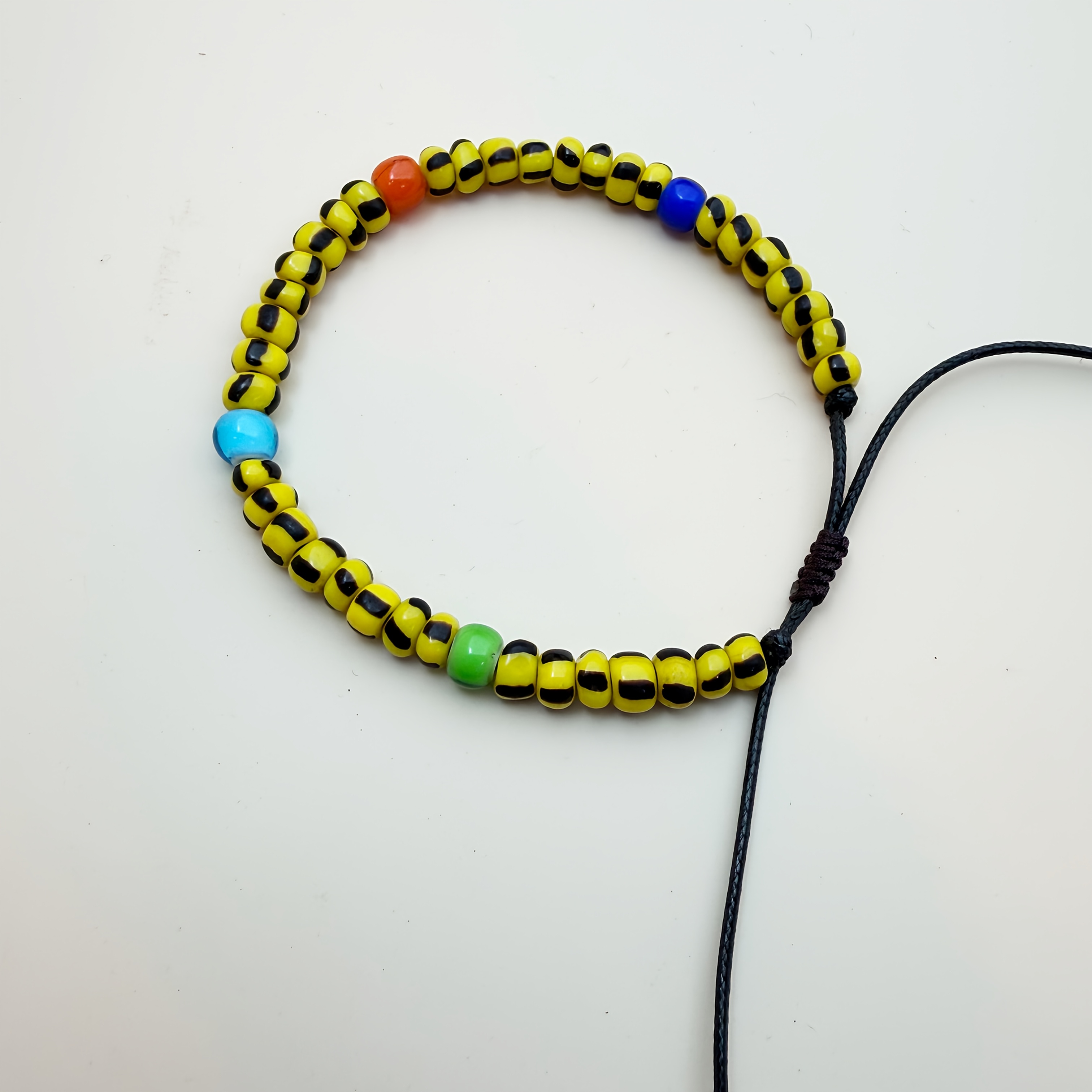 Vintage Trade Beads Adjustable Bracelet
