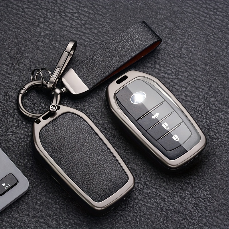 TEMU Alloy Durable Full-coverage Car Key Case, Suitable For , , Crown, Sienna, , , Rav4, , Land Cruiser, , Izui, , , , , Camry, Avalon, Corolla ,