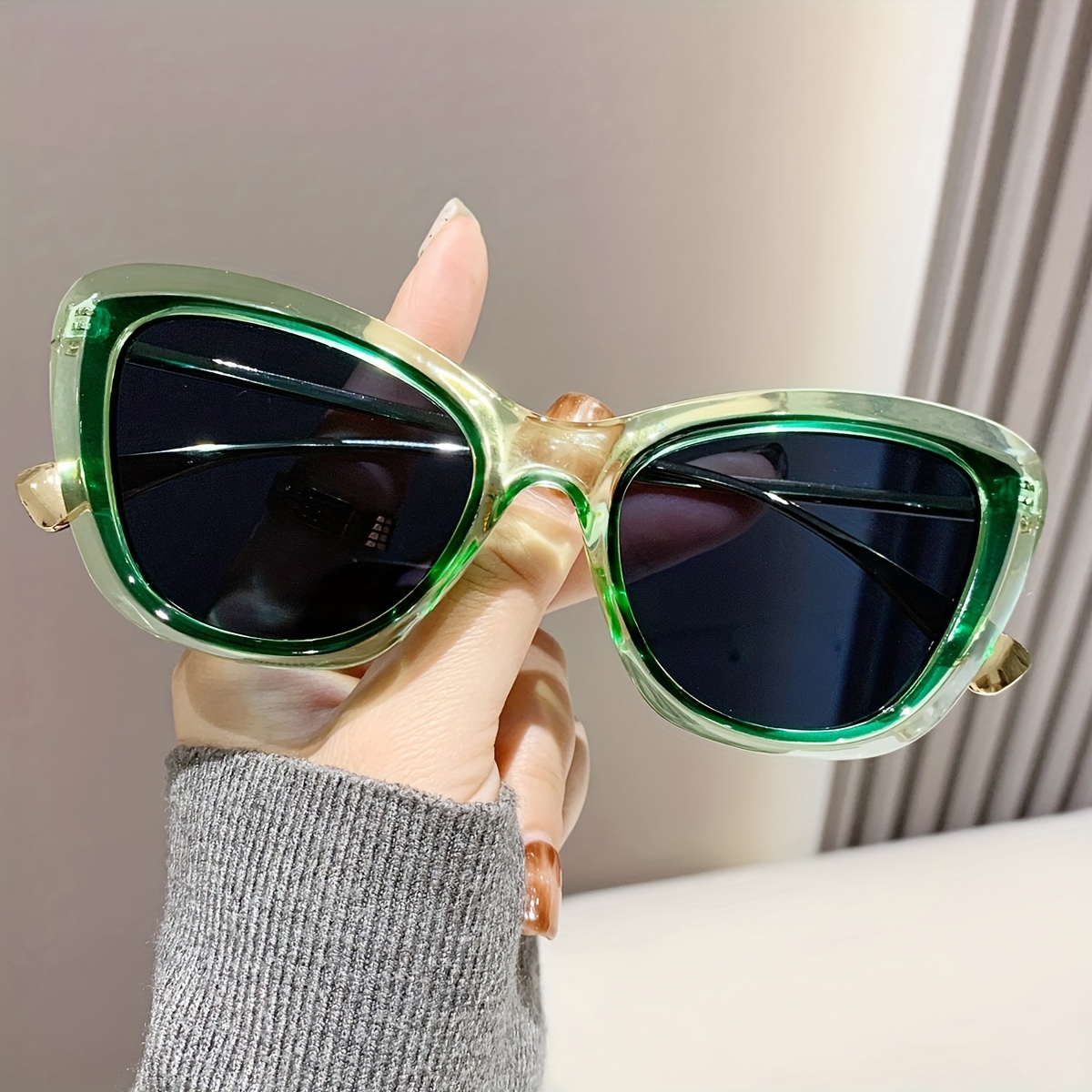 

Women's Cat Eye Fashion Glasses, Y2k Style, Luxurious Party Vacation Accessory, Cute Frame Design