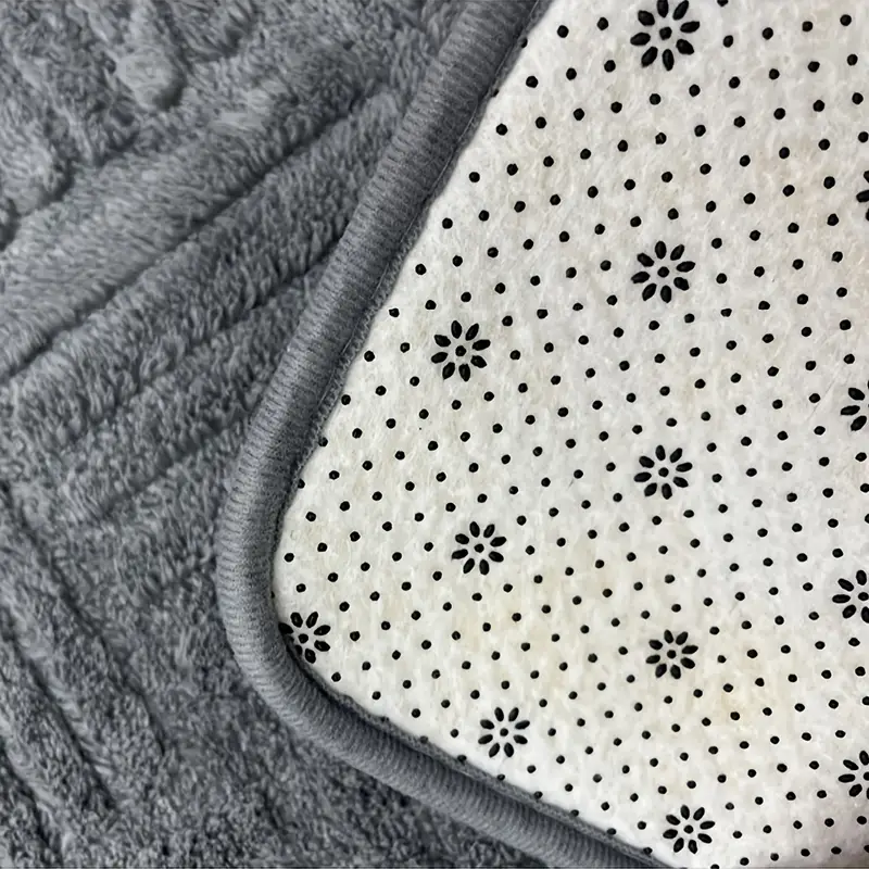 1pc thickened bathroom absorbent mat non slip bathtub rug home entryway carpet solid pattern rectangular lightweight machine made pvc backing polyester hand wash only Product details 5