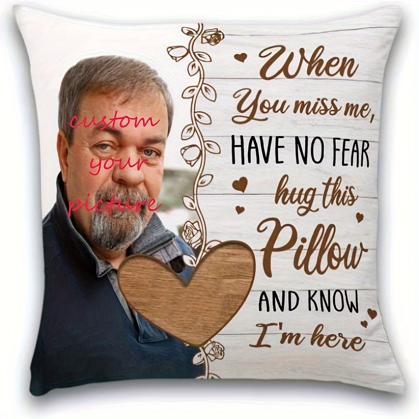 

1pc (customized)single-sided Printing Super Soft Short Plush Throw Pillow Loss 18x18 Inch Personalized Memorial Pillow Case Cover Gift For Of Loved 1 Pillow, Remembrance Gifts (no Pillow Core)