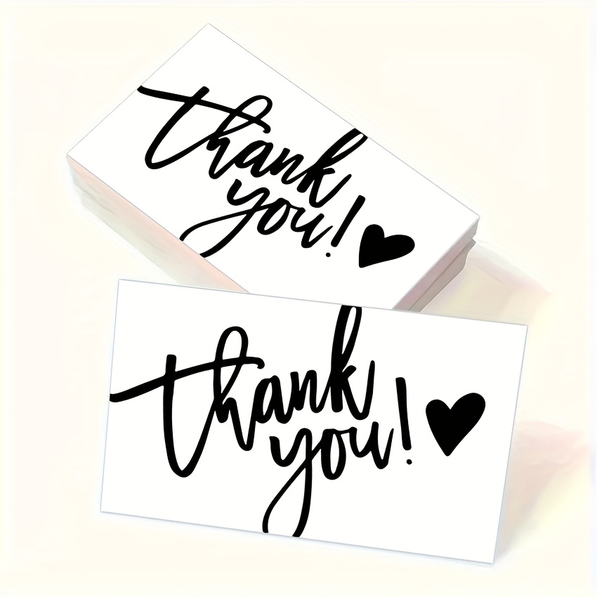 

50-pack Thank You Cards With Envelopes, 3.54x2.1 Inches, Gift Tags For Wedding, Birthday, Christmas, Valentine's Day, Thanksgiving - Handcrafted Decorative Cards For Gift Wrapping