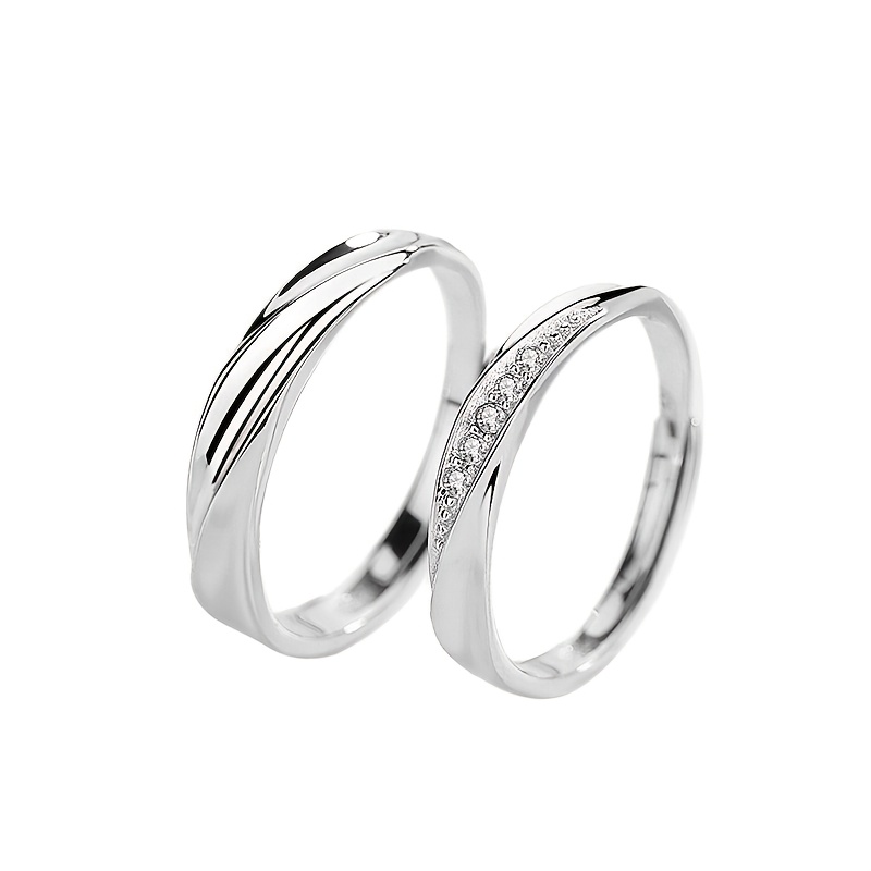2pcs Minimalist Light Luxury Open Ring Set