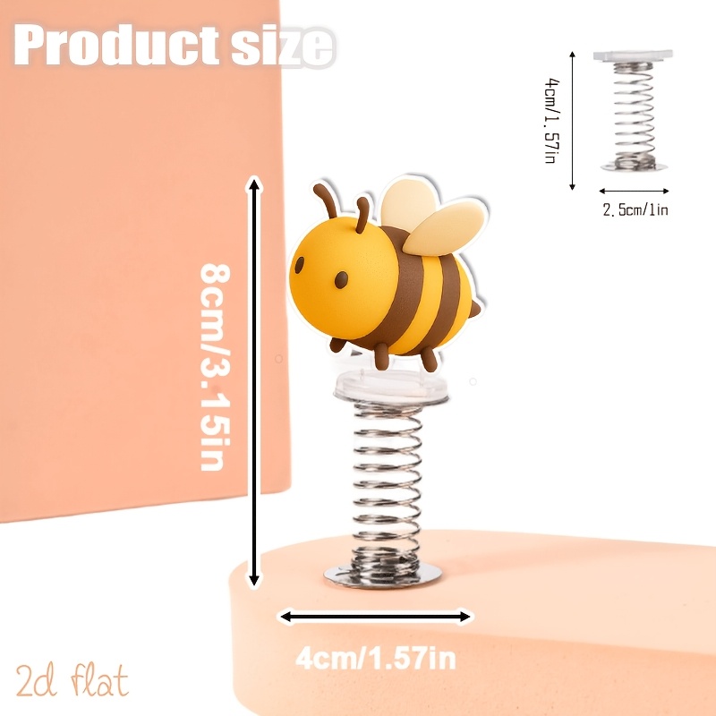 TEMU 1pc Acrylic Spring Rocking Toy, Acrylic Ornament, Suitable For Cars, Bicycles, Cute Desktop Decorations, Home Decor, Perfect Gift, 1.57x3.15in