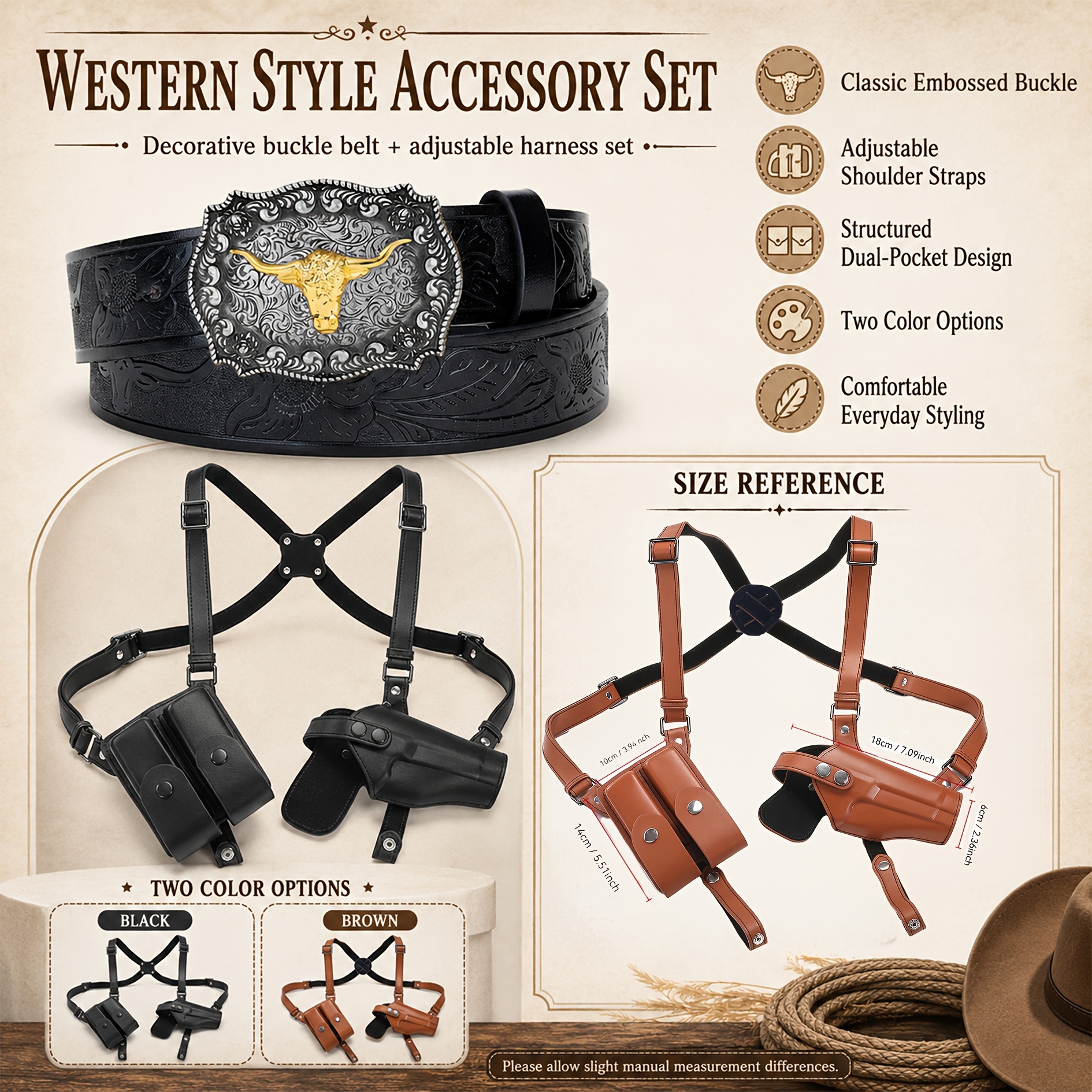 Belts & Bags – Wythe FAUX LEATHER BELT BUCKLE WESTERN BAG