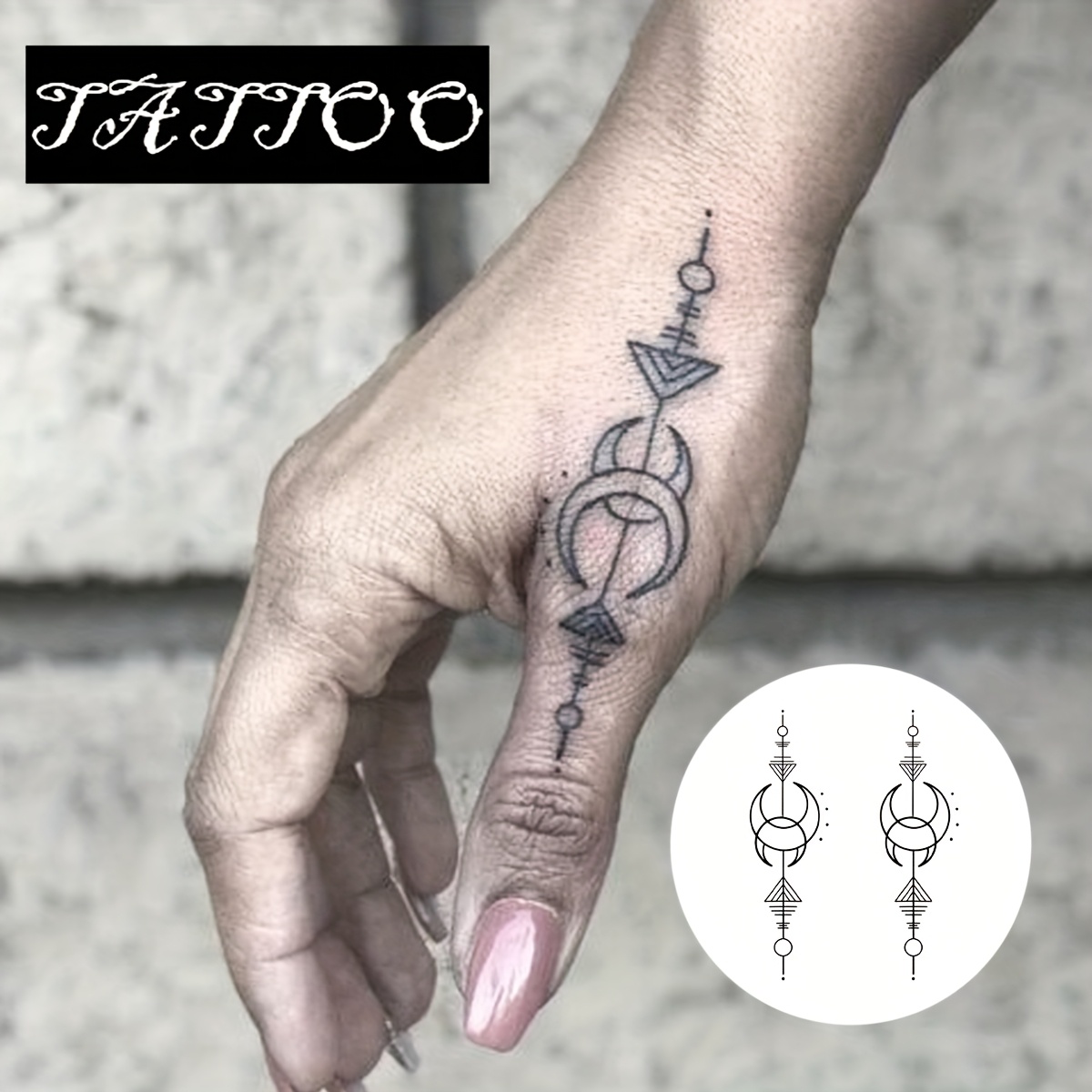 Image of Non-permanent Tattoo Technology Stars, , And Runes. Cool Waterproof And Long-lasting Temporary Tattoos That Last 1-2 Weeks. Realistic Temporary Tattoo Stickers For Beginners, A Fun .