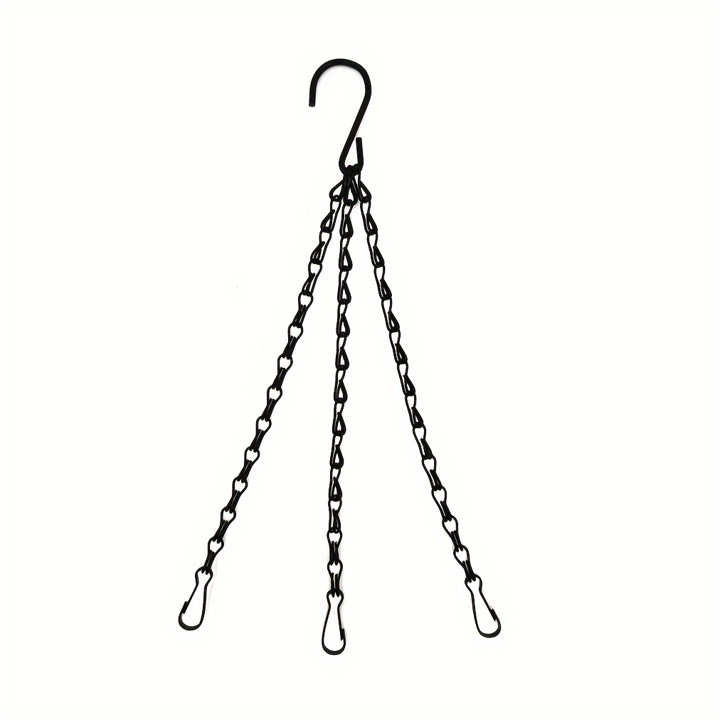 

2/4/6pcs, Metal Flower Pot Hanging Chain Set, Black Hanging Iron Chain, Metal Hanging Basket Chain With S Shape Hook, Suitable For Feeder, Dried Flowers, Preserved Flowers, Decorations