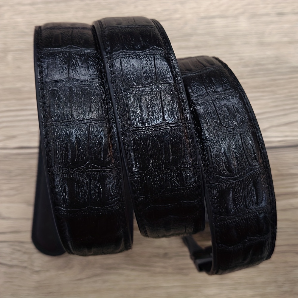 Men's Casual Automatic Buckle Leather Belt