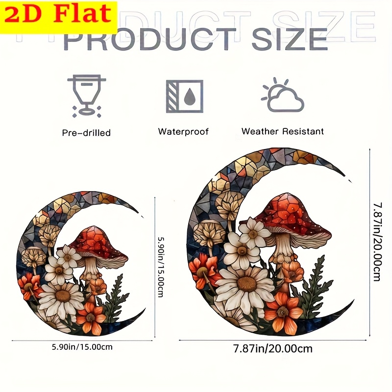 TEMU 2d Flat, 2d Acrylic Translucent Fairy Mushroom Tree Family, Decorative , Multifunctional Plant-themed Sign And Plaque For Porch Decoration, Home Décor Gift For Mom, Family, , Ornament, 2d Flat