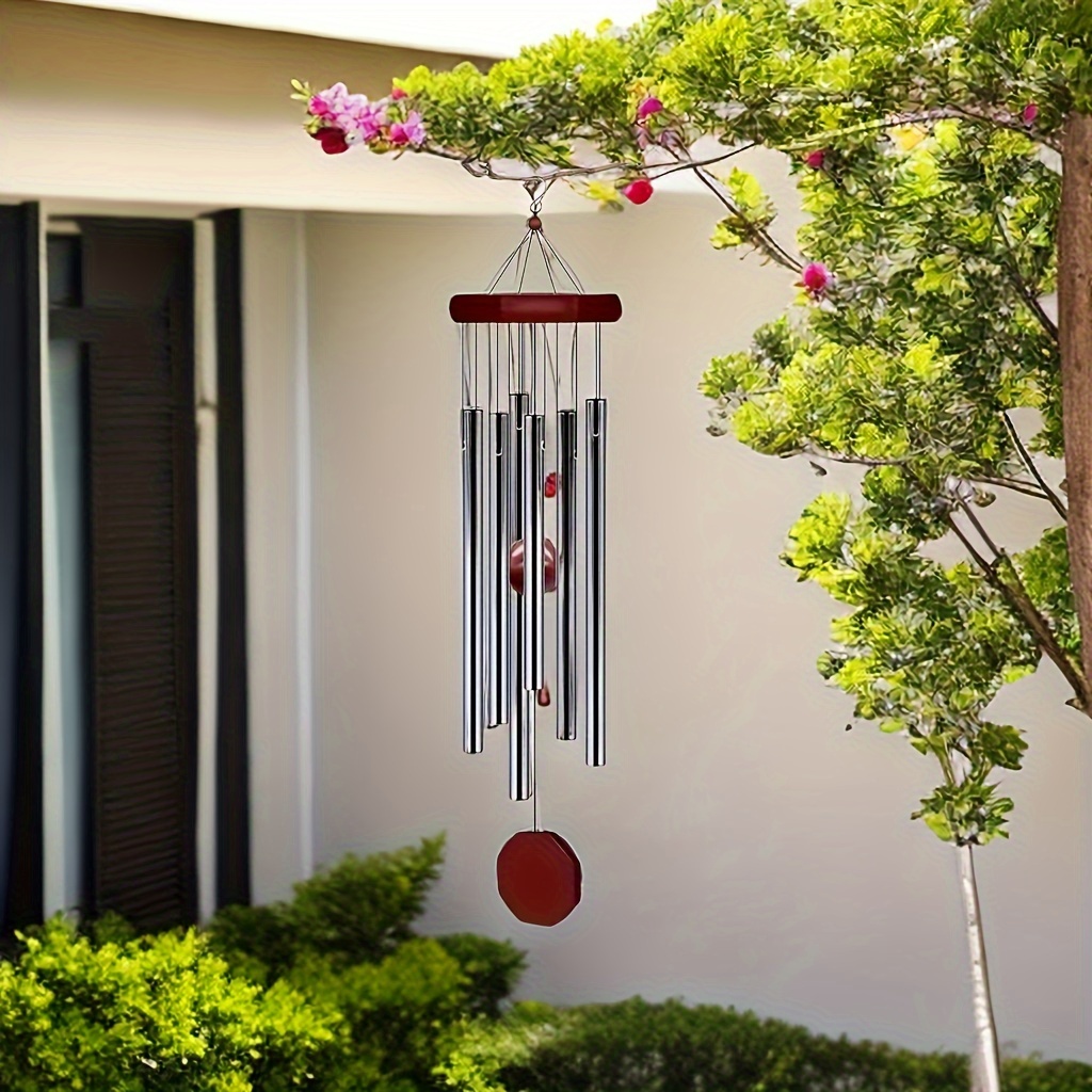 

Deep Tone Outdoor Wind Chimes With 6 Tuned Metal Tubes - Perfect For Garden, Patio & Home Decor