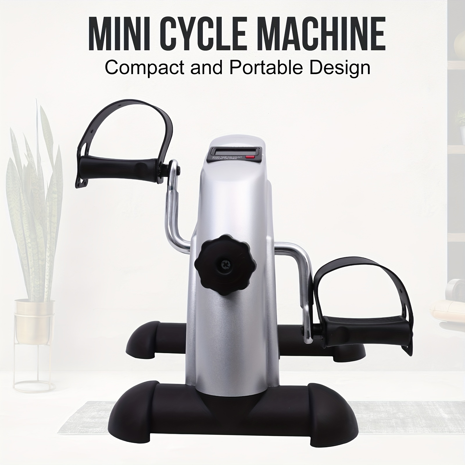 TEMU Mini Stepper, Exercise Bike, Digital Under Desk Bike With Lcd Screen Display, Pedal Exerciser For Leg Arm And Knee For Elderly