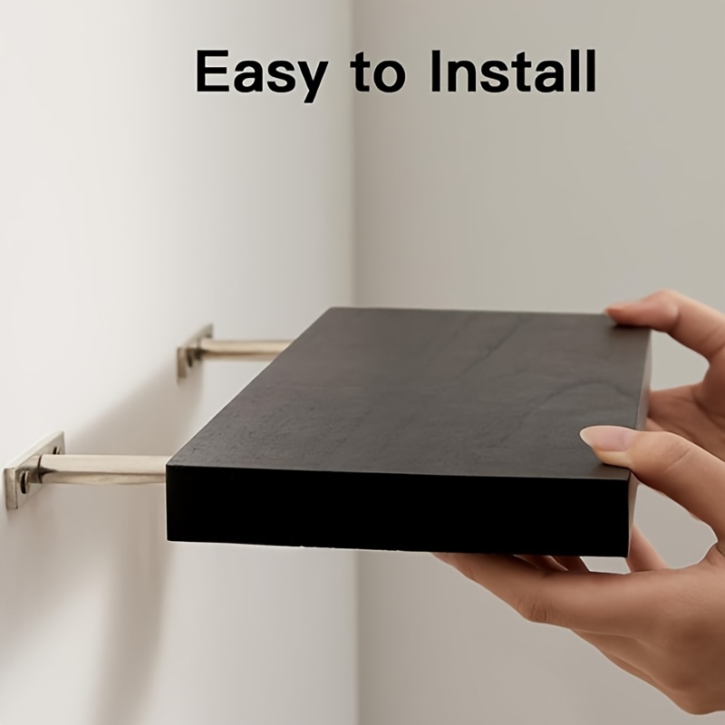 [Behind Sofa Shelf] Solid Wood Wall-mounted Shelf | Floating Shelves for Living Room, Bedroom | Horizontal Bookshelf