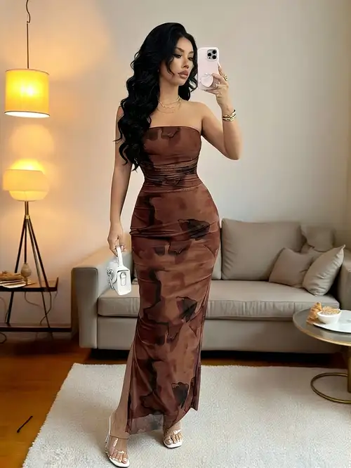 brown tight dress Light Brown Kylie Jenner Short Mini Nude Tight Dress Bodycon Long Slee Hoprom