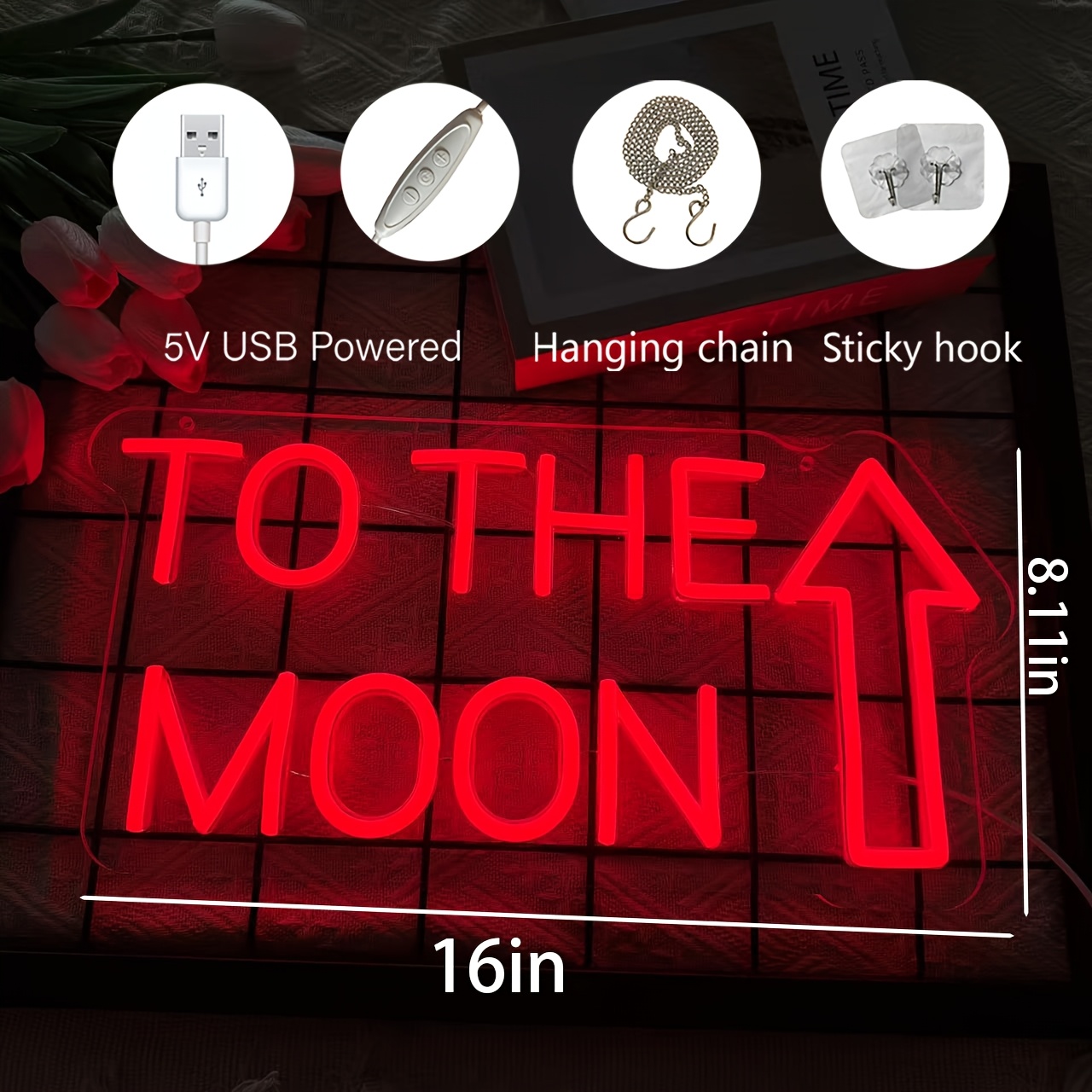 TEMU To Neon Sign Decoration Usb Dimming Wall Mounted Multi Functional Art Room Led Decorative Lights Suitable For Rooms, Bedrooms, Party Atmosphere