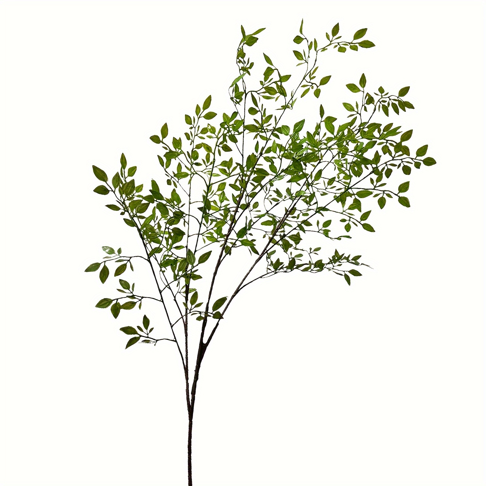 

1pc Artificial Plant, Faux Greenery Branches, Fake Green Leaves Spray Long Branches For Wedding Bouquet, Centerpiece Flower Floral Arrangement Home Decor, Spring Summer Decor