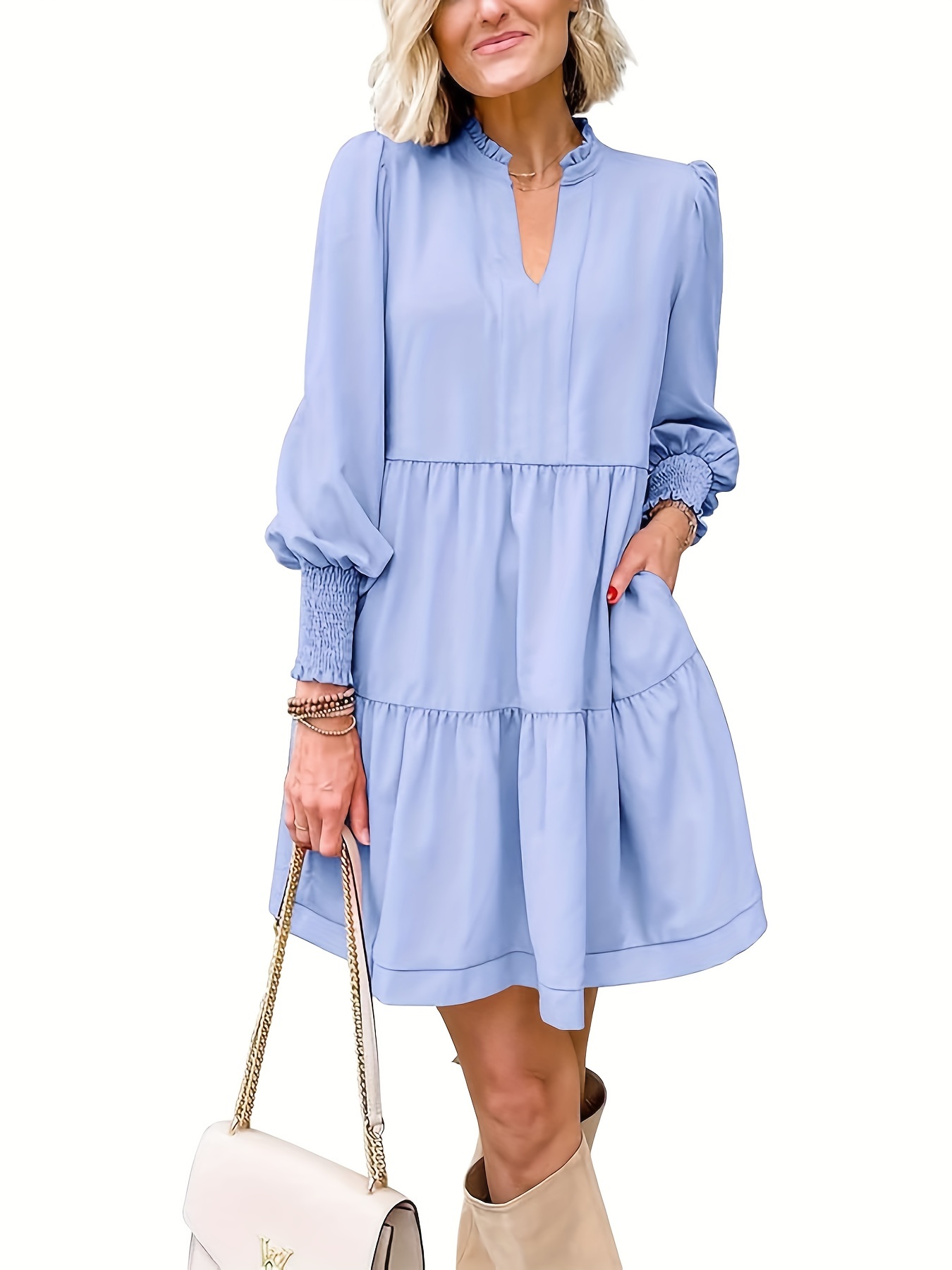 chinese dress ladies Buy Miravan Women's Polka Dot Printed Pure Cotton Yellow Loose Fit A-Line Tiered  Dress Online At low Price main image 0