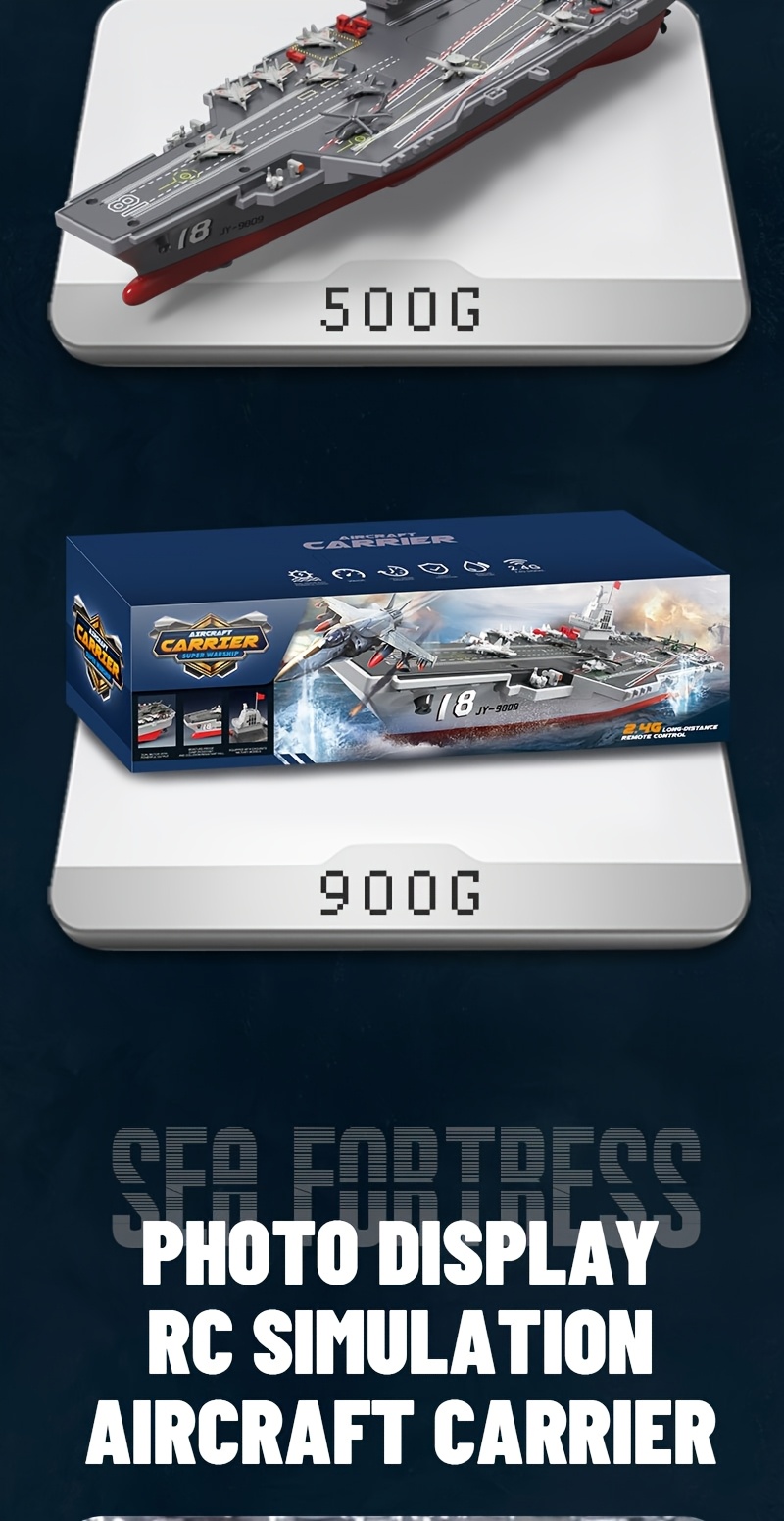 2025 1:48 RC Tactical Carrier Ship - Water-Activated Control with Modular Assembly System & Auto-Sensing Tech, Smart Battery Alert & Interchangeable Parts for Pool/Lake Battles