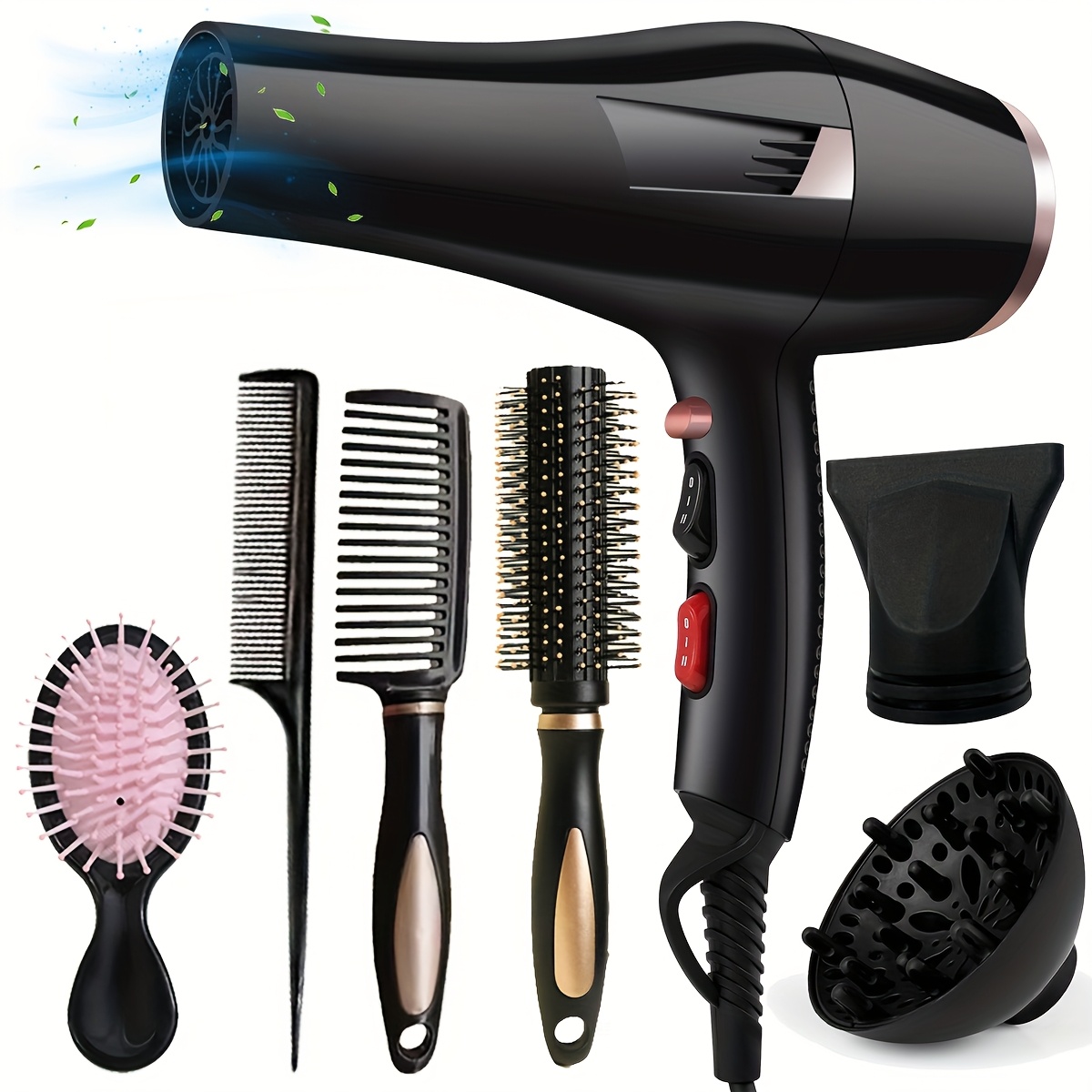 

Morfone 1300w Professional Hair Dryer Set, Fast Drying, Suitable For Home Use, Salon Level Ideal For All Hair Types, Perfect Gift For Christmas And New Year