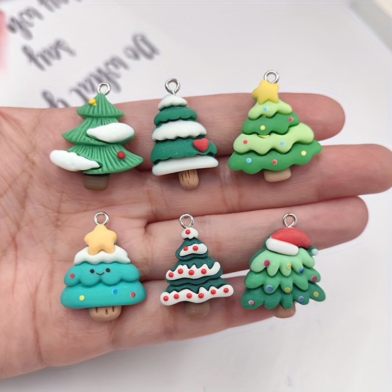 

10pcs Christmas Tree - Pendants For , & Keychains