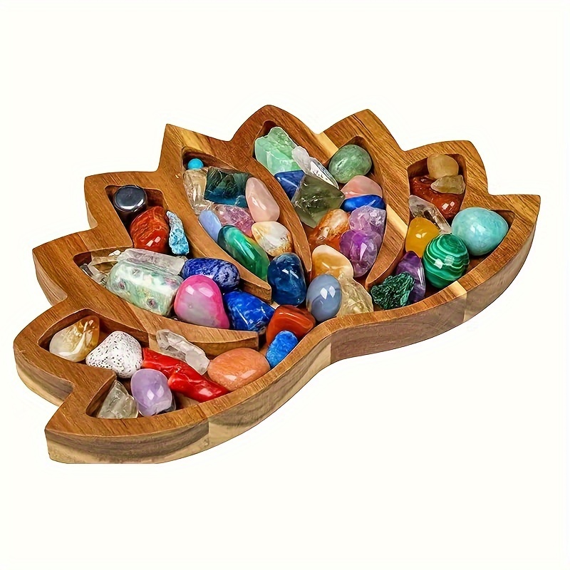 

1pc Crystal Tray For Stones -display Your Crystals & Stones Crystal Holder For Stones Display - Crystal Shelf Display For Stones Crystal Organizer Bowl For Crystals Stones