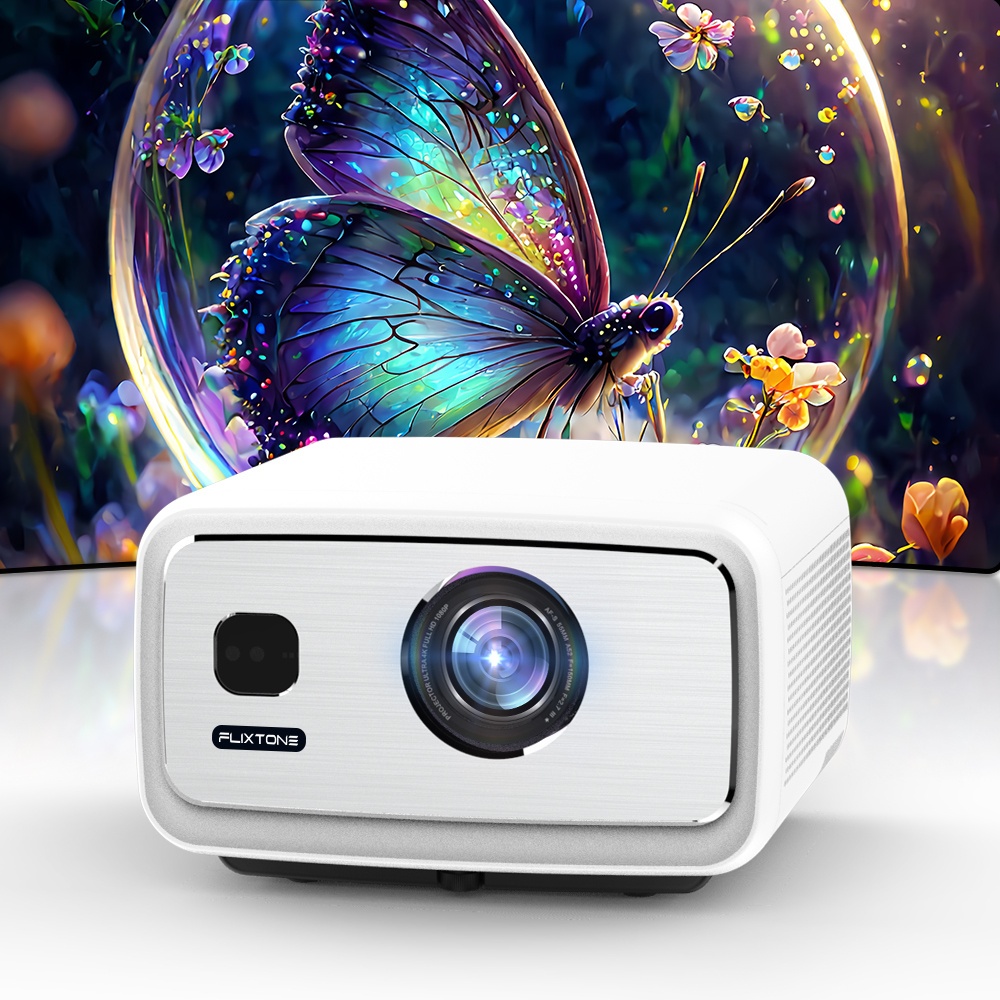 Everycom Hq10w Smart Os Projector Local Daylight Use, Hdr10+ Support 4k Screen Mirroring Video , Dual Wifi6 For Home Theater Outdoor Parties Meetings