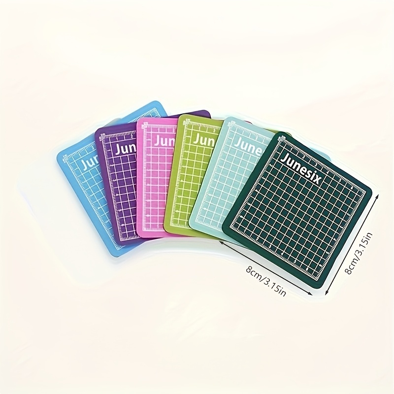 TEMU 6-pack Mini Cutting Mat | Plastic Craft Mat In Mixed Colors For Scrapbooking And Crafting