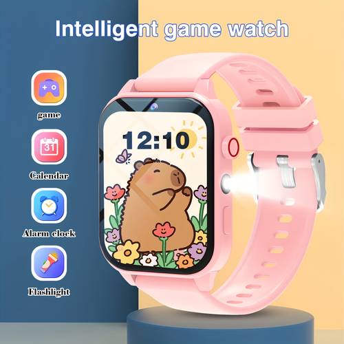 with camera photo album video recorder 18 built in games calculator calendar led light black rechargeable lithium battery perfect childrens holiday gift holiday gift idea durable watch kids accessory