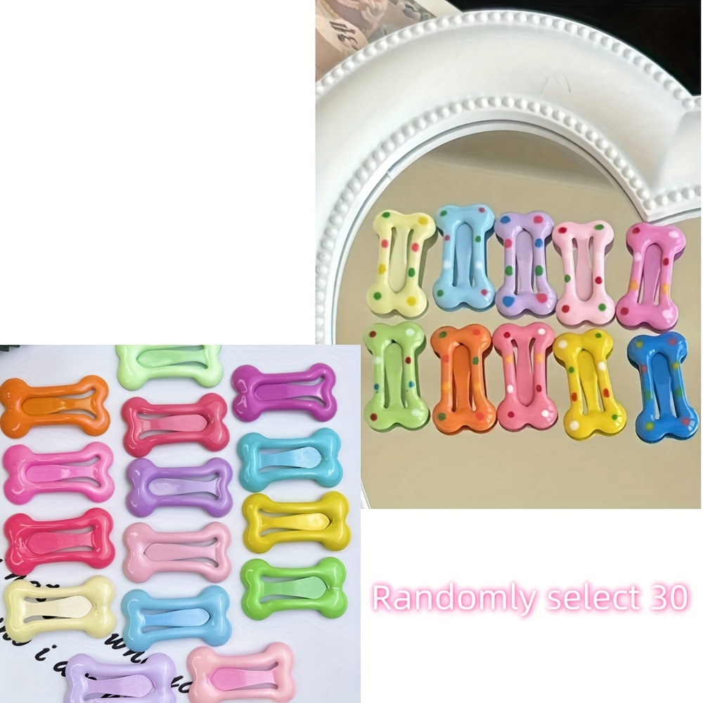 30pcs Pet Hair Clip Set, Dog Head Accessories, Cat Clips, Pet Decoration Barrettes (random Styles And Colors)