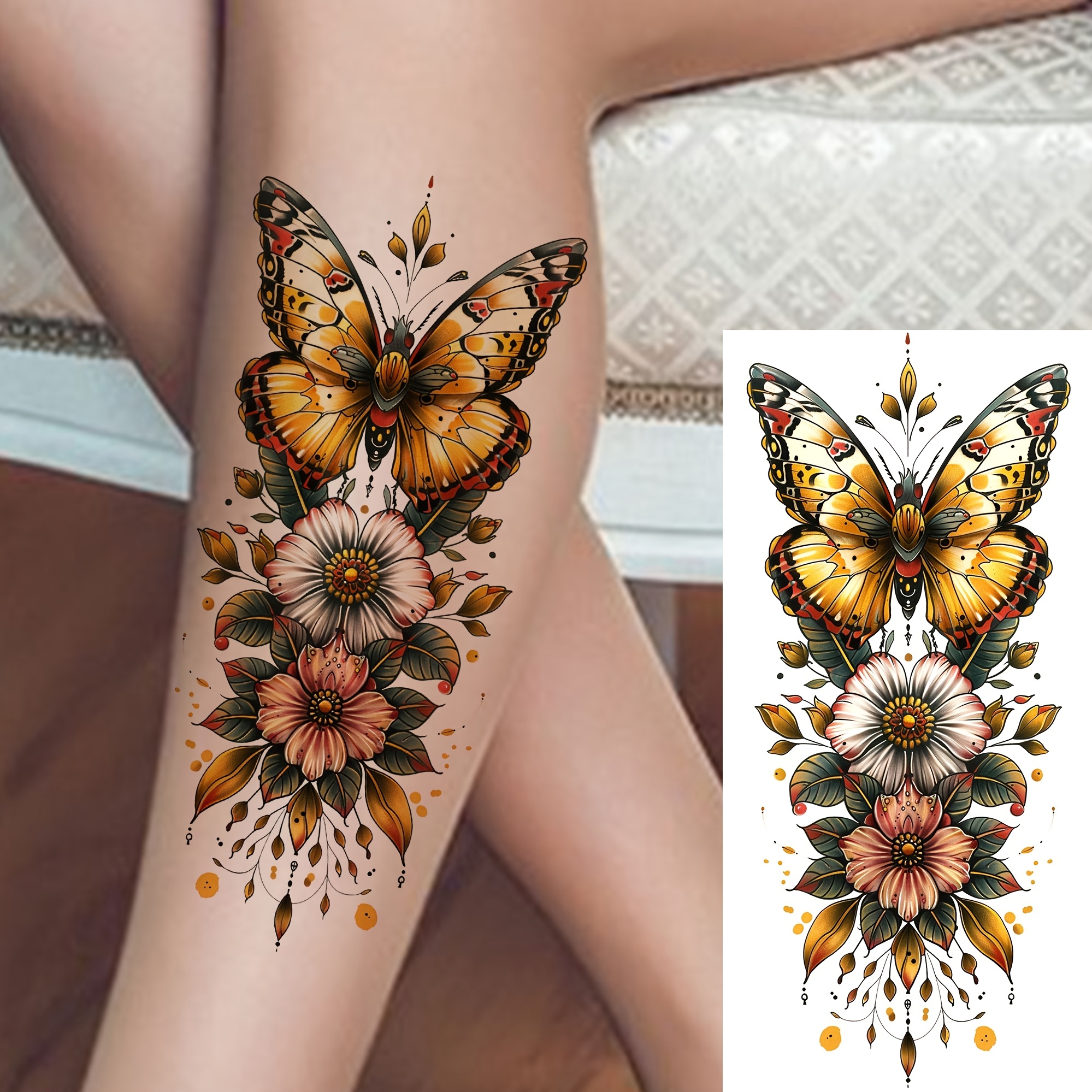 Tatouages Temporaires Papillons 700+ Styles | 112 Feuilles Imperméables | Pour Femmes, Filles, Bras, Cou, Fêtes